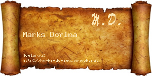 Marks Dorina névjegykártya